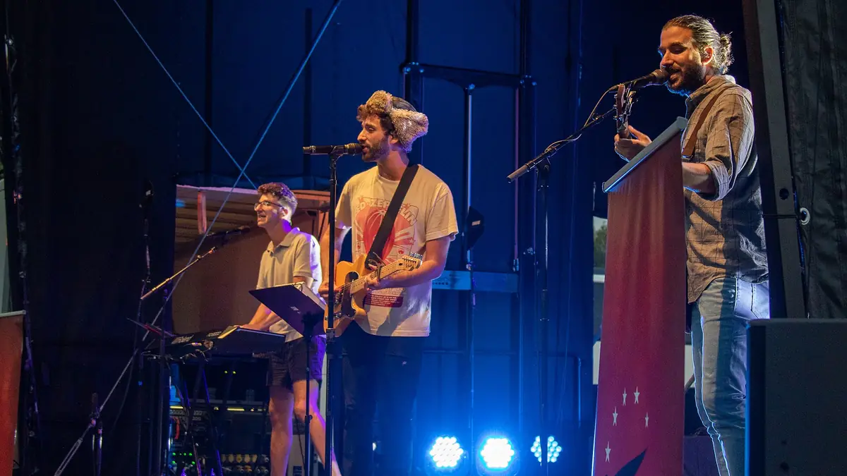 AJR performing in Powidz, Poland
