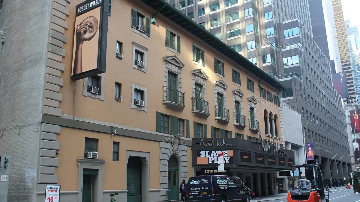 The August Wilson Theatre in Manhattan, New York, seen in November 2021