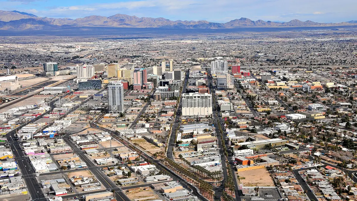 Downtown Las Vegas, taken from the Stratosphere tower